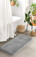 Suchtale Large Bathroom Rug Extra Soft and Absorbent Shaggy Bathroom Mat (24 x 40, Grey) Machine Washable Microfiber Bath Mat for Bathroom, Non Slip Bath Mat, Luxury Bathroom Floor Mats Rubber Back