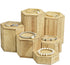 Mooca Wooden 6 Pcs Hexagon Risers for Display Jewelry and Accessories Display Stand, Wooden Display Risers, Wood Jewelry Risers Wood Figurine Display Risers, Oak