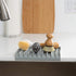 EFFILOGIC Silicone Sponge Holder Tray - Self Draining Kitchen Soap Tray Unique Kitchen Sink Organizer for Dishwashing Accessories Faucet Splash Catcher for Sink - Large 9.8" x 5.8" Black