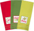 DII Holiday Kitchen Collection Embroidered Dishtowel Set, 18x28, Cheers Merry & Joy, 3 Piece