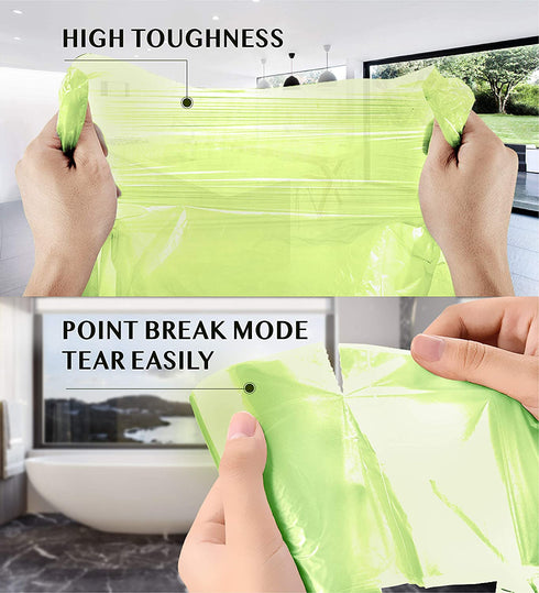 Compostable Trash Bags - FORID 8 Gallon Garbage Bags 150 Count Trash Can Liners 30 Liter Unscented Medium Wastebasket Bags for Kitchen Bathroom Home Office Garbage Can (5Rolls/Green)