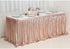 PartyDelight 6ft Rose Gold Sequin Table Skirt for Round/Rectangle/Square Table for Birthday Party Wedding Christmas.