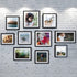 upsimples 9x12 Picture Frame Set of 5,Display Pictures 6x8 with Mat or 9x12 Without Mat,Wall Gallery Photo Frames,Black