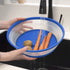 Tovolo Large Collapsible Microwave, Lid for Reheating Food, Meal Prep Gadget, No Mess Folding Plate Cover Kitchen Tool, Stratus Blue