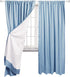 Amazon Basics Room Darkening Blackout Window Curtains with Tie Backs Set - 52 x 63-Inch, Light Blue, 2 Panels