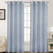 Natural Linen Blended Curtains Window Treatments Panels for Living Room Grommet Top Light Filtering Drapes Privacy Added Linen Textured Curtains, 2 Panels (Stone Blue, 52" W x 84" L)