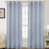 Natural Linen Blended Curtains Window Treatments Panels for Living Room Grommet Top Light Filtering Drapes Privacy Added Linen Textured Curtains, 2 Panels (Stone Blue, 52" W x 84" L)