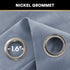 Natural Linen Blended Curtains Window Treatments Panels for Living Room Grommet Top Light Filtering Drapes Privacy Added Linen Textured Curtains, 2 Panels (Stone Blue, 52" W x 84" L)
