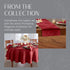 Elrene Home Fashions Poinsettia Elegance Jacquard Holiday Napkins (Set of 4), 17" x 17", Red 4 Count