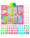 Expressions Girl 7 Day Manicure Collection - 84PC Press On Nail Set, Day-of-The-Week Adhesive False Nails for Girls (Set of Brights or Pastels) – Colorful Novelty Designs Stick On Nails for Kids