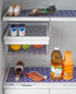 DII Fridge Liner Collection Non-Adhesive, Cut to Fit, 12x24, Navy Lattice, 6 Piece