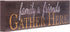Patton Wall D©cor Family and Friends Gather Here Wood Wall Art Decorative Sign, 6" x 36", Brown