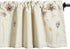 VOGOL Valances for Windows, Pink Floral Embroidered Beige Textured Window Valances for Living Room Pocket Valance Curtains, 52''x18'', One Piece