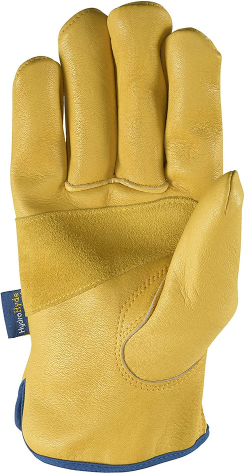 Wells Lamont Men™s Slip-On HydraHyde Full Leather Work Gloves | Water-Resistant | Large (1168L)