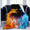 Flame Dragon Throw Blankets Super Soft Microfiber Warm Fuzzy Plush Blanket Cozy Luxury Bed Blankets All Season for Couch/Sofa/Gift 50"X40"