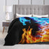 Flame Dragon Throw Blankets Super Soft Microfiber Warm Fuzzy Plush Blanket Cozy Luxury Bed Blankets All Season for Couch/Sofa/Gift 50"X40"
