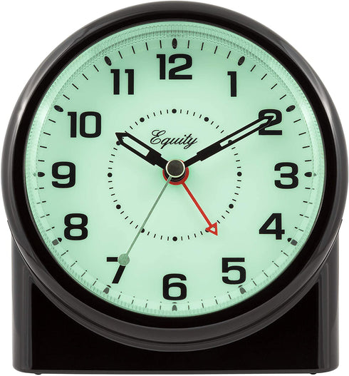 Equity by La Crosse 14080 Analog Night Vision Alarm Clock, Pack of 1, Black