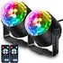 Apeocose 2-Pack Disco Ball Party Lights, Sound Activated RGB Rotating DJ Strobe Lights with Wireless Remote for Bachelorette Birthday Home Party Supplies Decorations Wedding Dance Karaoke Zumba