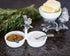 Vagabond House Song Bird Double Salt Cellar Spice Sauce Server and Place card with Pewter Feather spoons 2.5 inch Tall 4.25 inch Long 2 inch Wide