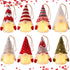 Valentine's Day Gnomes Decorations, 8 Packs Handmade Swedish Gnome with Lights, Battery Operated Hanging Ornaments for Tree, Table Ornament for Valentine's Day Table Ornaments, Valentine's Present