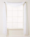 Elegant Comfort Luxury Sheer Curtains, Window Treatment Curtain Panels with Rod Pocket for Kitchen, Bedroom and Living Room (55 x 216-inches Long), Classic White