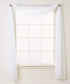 Elegant Comfort Luxury Sheer Curtains, Window Treatment Curtain Panels with Rod Pocket for Kitchen, Bedroom and Living Room (55 x 216-inches Long), Classic White