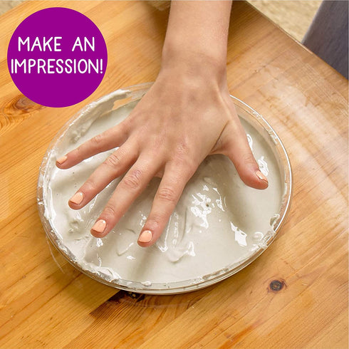 Creative Roots Create Your Own Handprint Stone DIY Keepsake Stone Mold Custom Handprint D©cor Arts & Craft Kit for Kids Ages 6+