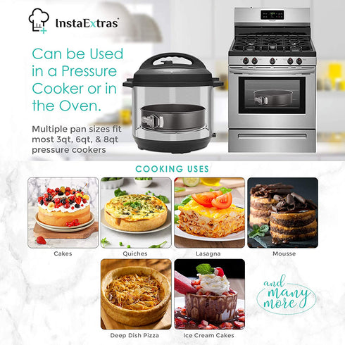 Springform Cake Pan Set Of 3 (4 7 9 Inch) - Round Nonstick Baking Pans Spring Form For Cheesecake, Tier Wedding Cakes, And More - Removable Bottom, Leakproof Bakeware Sets With Small, Medium, Large