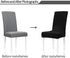 Obstal Black Stretch Spandex Dining Room Chair Covers Set of 4 Universal Removable Washable Chair Seat Slipcovers Protector for Kitchen, Ceremony, Wedding, Banquet, Hotel and Party
