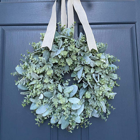 Whonline 5 Packs Artificial Eucalyptus Garlands Fake Greenery Vines, Total 28.5ft, Faux Hanging Plants for Wedding Table Backdrop Arch Wall Party Home Decor