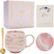 Oyiyou 2021 Graduation and Congratulations Gifts for Her - She Believed she could So She Did - Presents for College Nurse Graduated Women - Pink Marble Ceramic Coffee Mug 14oz and Coaster