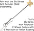 The Grate Grill Scraper Long Handle - Combine This with Your Grate Grill Scraper to Clean Your BBQ Grill While It is Still HOT! - Safer Than a Wire Brush