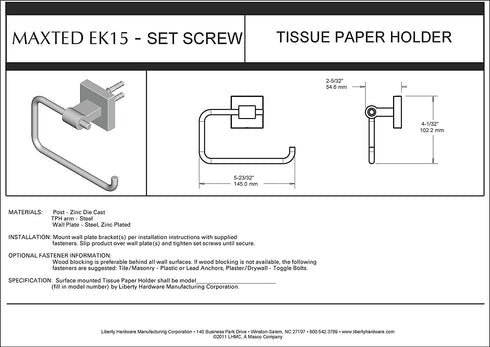 Franklin Brass Maxted Toilet Paper Holder, Brushed Nickel, Bathroom Accessories, MAX50-SN