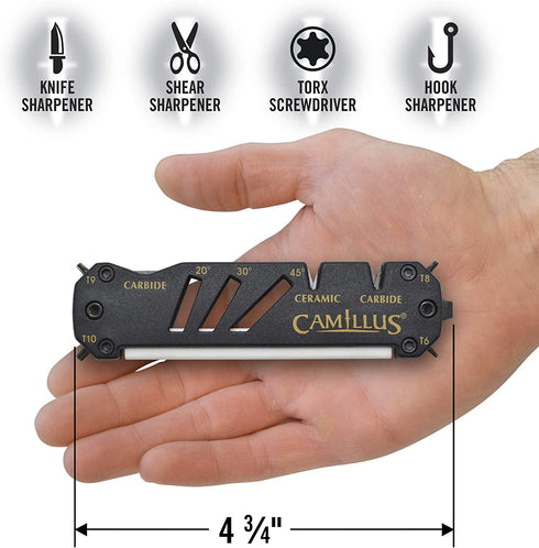 Camillus Glide Multitool Knife Sharpener (19224), Black, full size