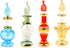 Egyptian Mouth Blown Glass miniature Perfume Bottles Wholesale Set of 12 Size 2" (5 cm) with handmade Gold decorative Vials for essential& perfume oils by Egyptian Hand Blown Glass
