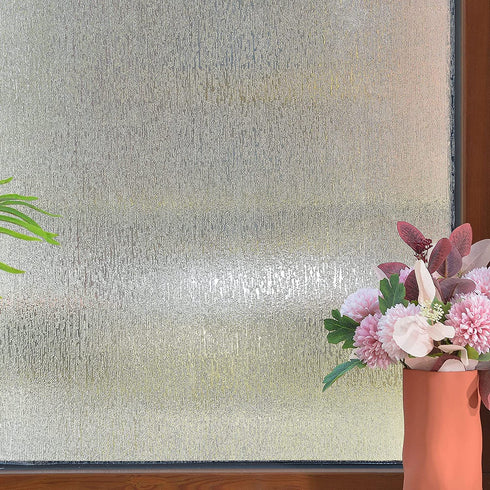 FEOMOS Rain Glass Window Film UV Blocking Removable Window Sticker Static Cling Film Vinyl Decorative Glass Film for Windows Doors Privacy Non Adhesive 23.6 x 78.7 inches