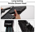 Eyliden Outdoor Broom Commercial Heavy-Duty with Long Handle Rough Surface Angle Brooms for Garages Courtyard Sidewalks Decks Perfect for Indoor Kitchen Room Office Lobby Sweeping (Black Broom)