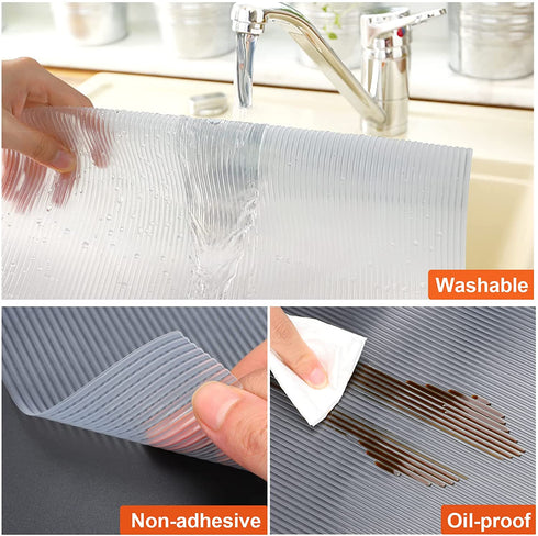 ANOAK Shelf Liner Cabinet Liner, Non Adhesive Drawer Liner, Washable 12 Inch x 20 FT(240 Inch) Waterproof Durable Non-Slip Shelf Liner for Kitchen, Drawer , Refrigerator