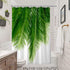 BROSHAN Green Leaf Shower Curtain Fabric, Summer Tropical Palm Leaves Plant Polyester Shower Curtain Nature with Hooks for Hawaiian Bathroom Decor Set,72 x 72 Inch