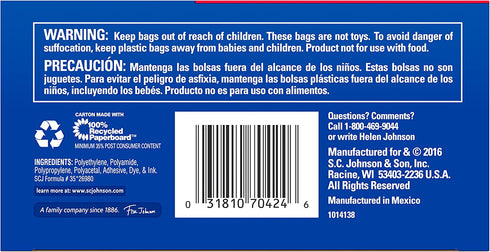 Ziploc Space Clothes Vacuum Sealer Storage Home and Closet Organization, M/L/XL, 3 Bags Total, Clear, 3 Count