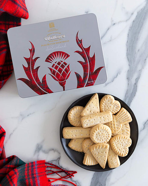 Walkers Shortbread Scottish Icon Thistle Holiday Tin, 5.3 Ounce