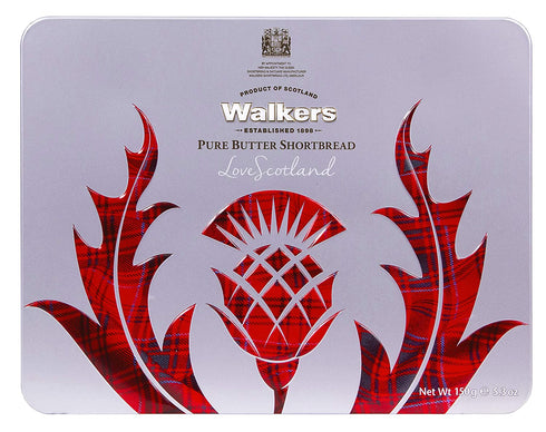 Walkers Shortbread Scottish Icon Thistle Holiday Tin, 5.3 Ounce