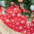 Amidaky Christmas Tree Skirt Small 36 Inches Double Layers Red and White Snowflake Carpet for Holiday Party Decorations Xmas Ornaments