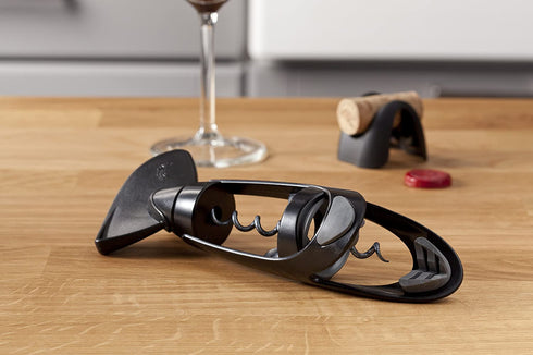 Vacu Vin Twister Corkscrew with Bottle Grip - Black