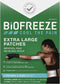 Biofreeze XL Menthol Pain Relieving Patches, 4 Patches 2 Sizes Up To 8 Hours Of Long Lasting Pain Relief Associated With Sore Muscles, Arthritis, Simple Backaches, And Joint Pain (Packaging May Vary)