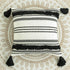 ToGeeKa Boho Woven Tufted Decorative Throw Pillow Covers, Soft Warm Woven Square Cushion Case with Tassels for Couch Sofa Bedroom Office Car, 18 x 18 inch (45 x 45 cm), Black & White