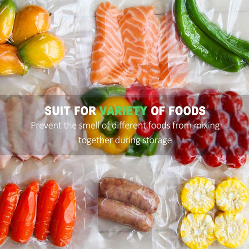 8×12 Inch Vacuum Sealer Bags,Withstand High Temperature UP 280°F,Freezable and Heatable with Precut Design,Food Vacuum Heat Seal Storage Bag,Commercial Grade Vacuum Sealing Bag(100Pcs)