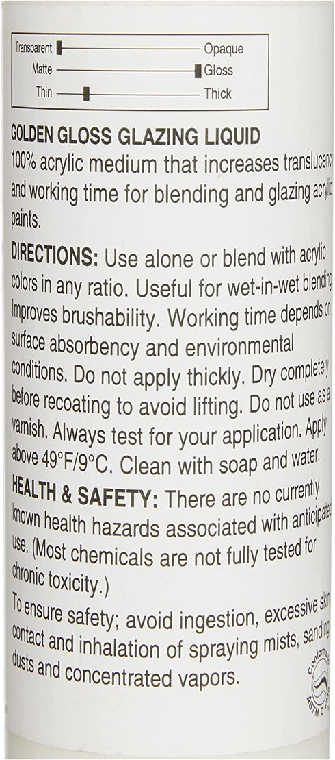 Golden Acrylic Glazing Liquid Gloss - 8 oz Bottle