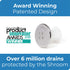 TubShroom Tub Drain Hair Catcher, 2 Pack, Chrome Drain Protector and Hair Catcher for Bathroom Drains, Fits 1.5? 1.75? Bathtub and Shower Drains