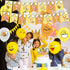 82 Pieces Lazy egg Party Supplies, Gudetama Themed Birthday Party Decoration included Banner, Latex Balloon, Cake Topper, Cupcake Toppers, 50pcs Stickers for Lazy egg Party Decoration.